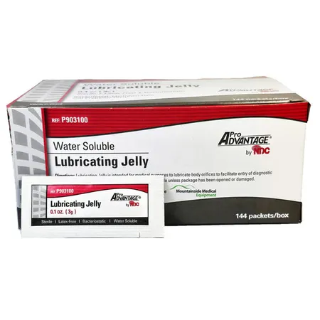 Lubricating Jelly Packets, 3 gm, Sterile, 144/Bx